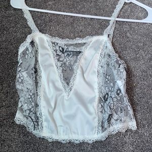 White see through crop top.